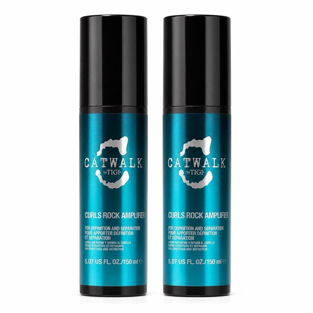 2x TIGI Catwalk Curls Rock Amplifier Curl Cream 5.07 fl oz 150ml Duo Set